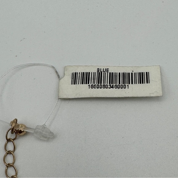 Multi Strand Blue & Turquoise Beaded Statement Necklace NWT - Picture 3 of 6